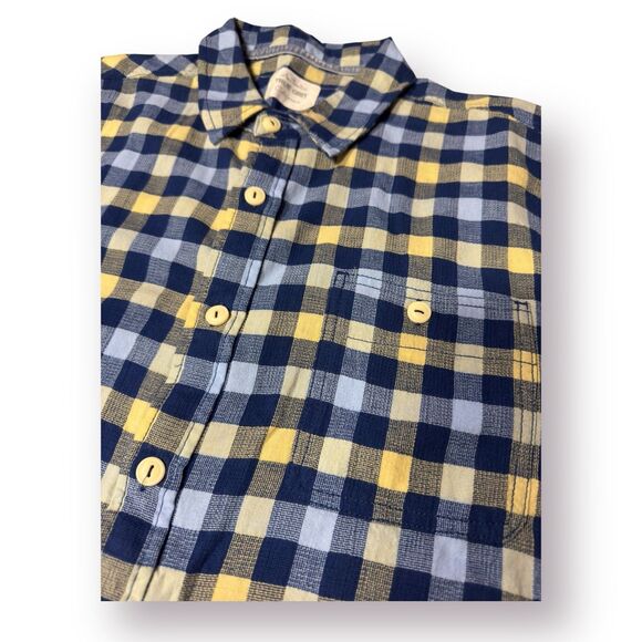 True Grit Men’s Plaid Shirt Button Down‎ Blue/Yellow Mens Size Large - Picture 3 of 6